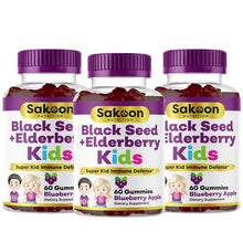 Load image into Gallery viewer, Kids Black Seed + Elderberry Gummies
